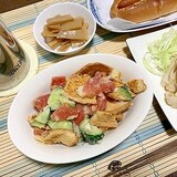 クルトンでかすぎｗきゅうりとトマトのシーザーサラダ